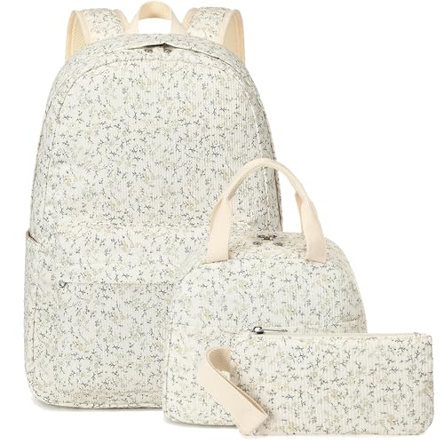 LEDAOU Backpack for Girls School Bag Kids Bookbag Teen Backpack Set Daypack with Lunch Bag and Pencil Case - Image 1