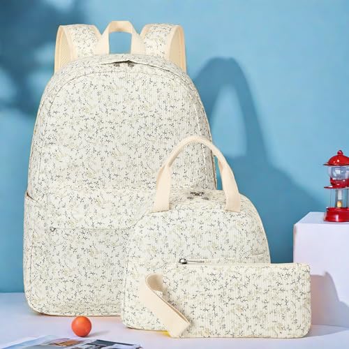 LEDAOU Backpack for Girls School Bag Kids Bookbag Teen Backpack Set Daypack with Lunch Bag and Pencil Case - Image 3