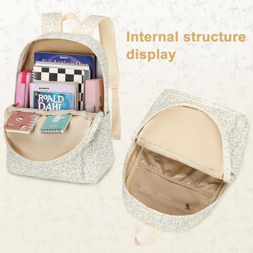 LEDAOU Backpack for Girls School Bag Kids Bookbag Teen Backpack Set Daypack with Lunch Bag and Pencil Case - Image 5