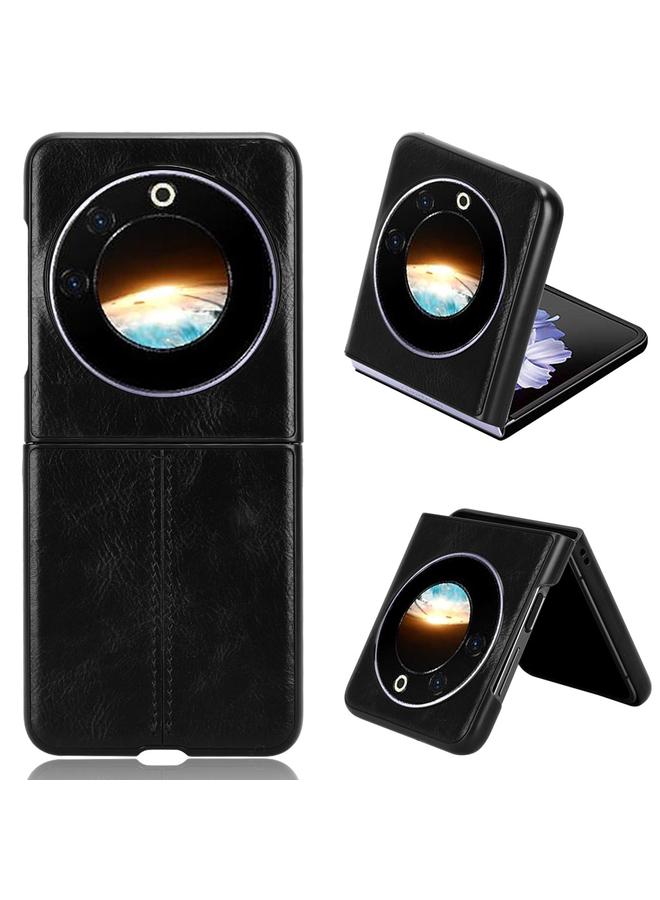 The Bros Case For Tecno Phantom V Flip Cow Pattern Sewing Back Cover Phone Case