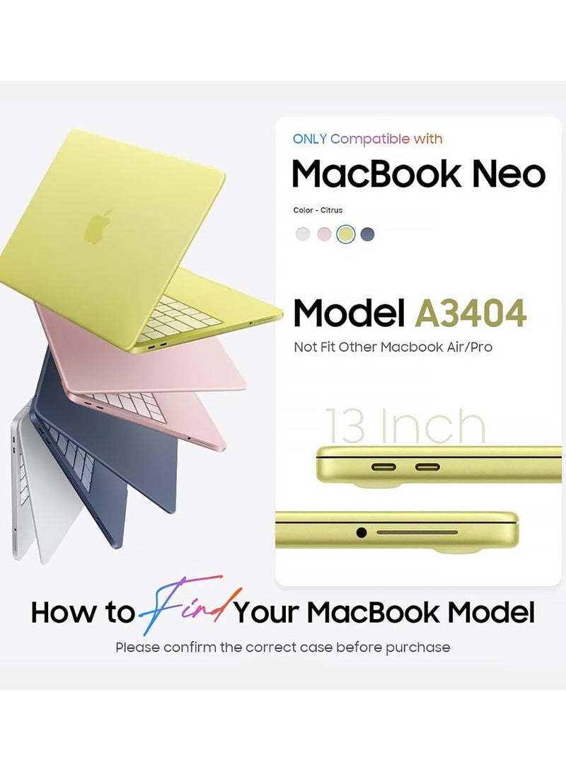 O Ozone Slim Crystal Case Compatible with MacBook Neo Case 13 inch 2026 Release Model (A3404) with A18 Pro Chip, Scratch-Resistant Ultra-Thin Protective Hard Shell Case, Clear - Image 5