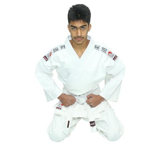 USI UNIVERSAL 417JB Judo Dress, Judo Karate Dress, Bouncer Dress Including White Belt, Canvas Weave, Poly Cotton Fabric, Traditional Japanese Pattern (Size 190cm) - Image 3