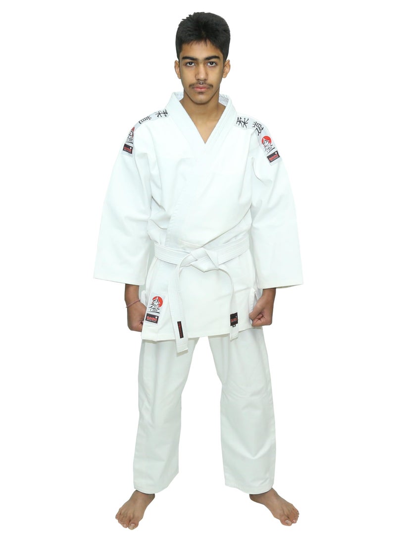 USI UNIVERSAL 417JB Judo Dress, Judo Karate Dress, Bouncer Dress Including White Belt, Canvas Weave, Poly Cotton Fabric, Traditional Japanese Pattern (Size 190cm) - Image 1
