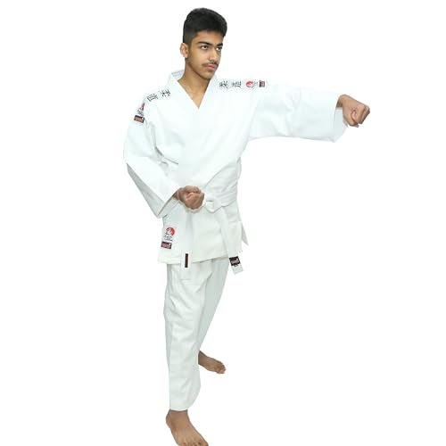 USI UNIVERSAL 417JB Judo Dress, Judo Karate Dress, Bouncer Dress Including White Belt, Canvas Weave, Poly Cotton Fabric, Traditional Japanese Pattern (Size 190cm) - Image 2