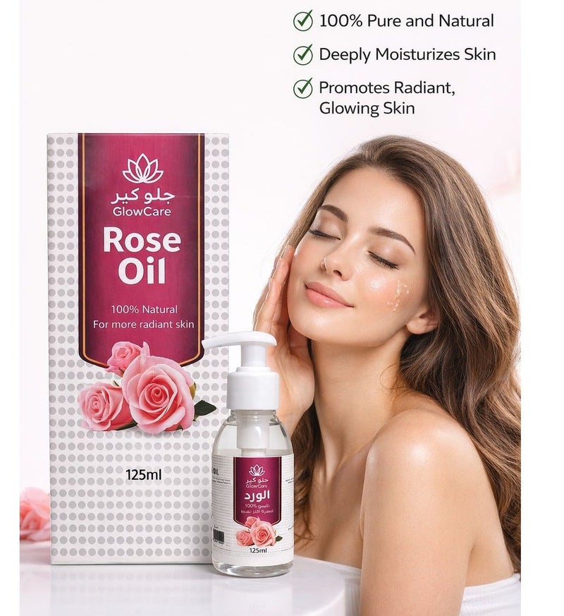 GlowCare Natural Rose Oil For More Radiant Skin 125ml - Image 3