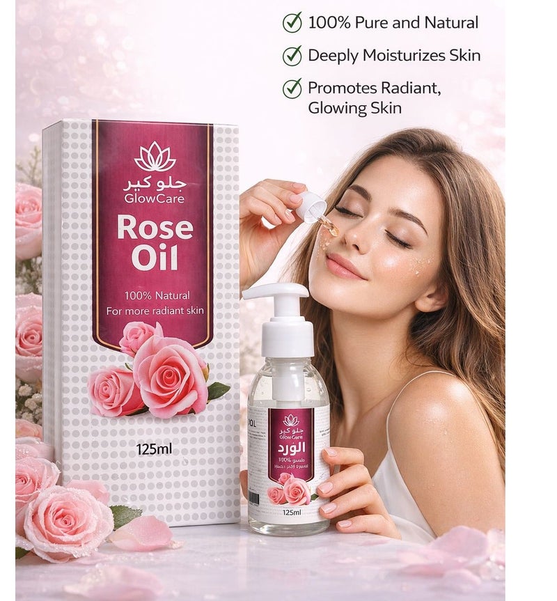 GlowCare Natural Rose Oil For More Radiant Skin 125ml - Image 2