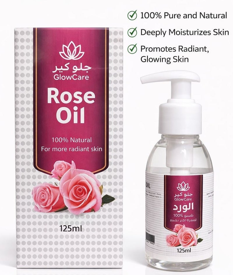 GlowCare Natural Rose Oil For More Radiant Skin 125ml - Image 4