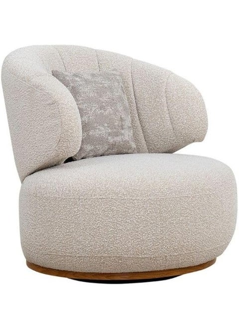 Comfynest Nomad 1 Seater Sofa Luxurious Design With Premium Fabric Best For Living Room 100X104X98Cm White