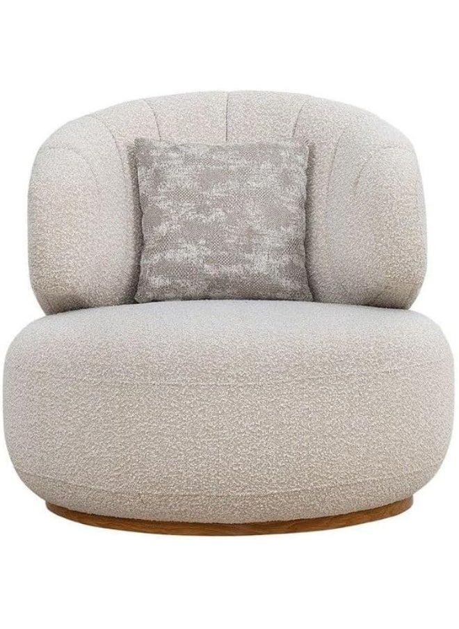 Comfynest Nomad 1 Seater Sofa Luxurious Design With Premium Fabric Best For Living Room 100X104X98Cm White