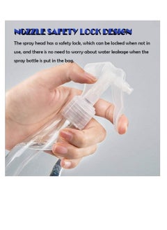 Excefore Small Spray Bottle, Empty Spray Bottle Clear PET Plastic 200ml Bottles Safe Non-Mist Trigger Sprayer Leak-proof Great for Cleaning Products Garden using Beauty Treatments  - Image 3