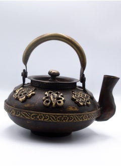 Alpine Crystals UAE Exquisite Antique Brass Teapot Handcrafted  - Image 1