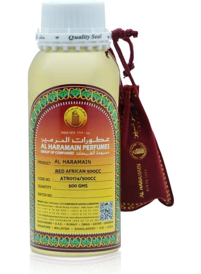 الحرمين عطر الحرمين ريد أفريكان 500 مل زيت عطري نقي خالٍ من الكحول | عطر شرقي مركز طويل الأمد للرجال والنساء
