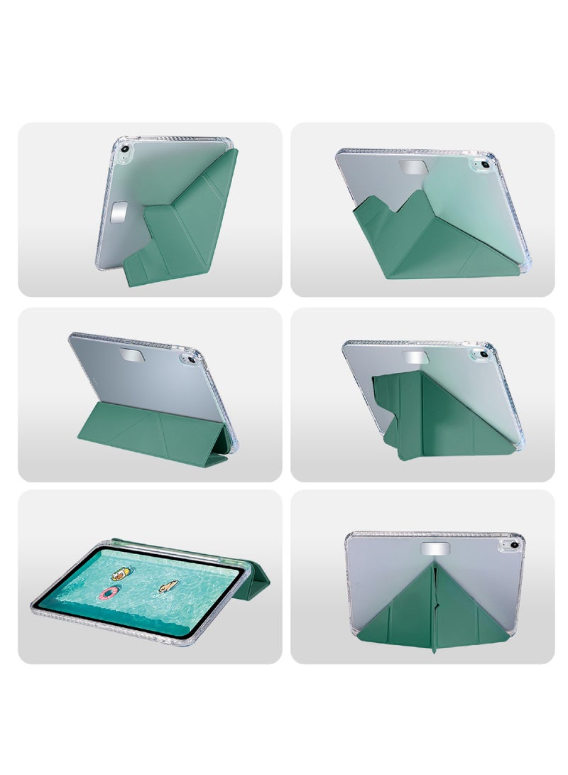 Rock Pow Case for iPad Air 11 inch M3/M2 2025/2024 Gen iPad Air 11 Case/Case For iPad Air 5 10.9 inch 2022/Air 4 10.9 inch 2020 iPad Air 10.9 Case Slim Stand Soft Clear Transparent Shell Back with Discreet Retractable Pencil Holder Smart Cover for ir 5th/air 4th 10.9inch 2022/2020,air 6th/air 7th 11inch 2025/2024 - Image 4