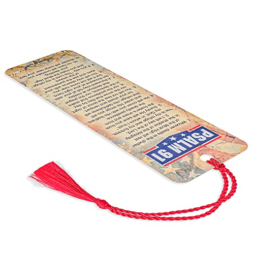 Dicksons Psalm 91 Full Verse American Flag Cardstock Tassel Bookmarks, Pack of 12 - Image 4