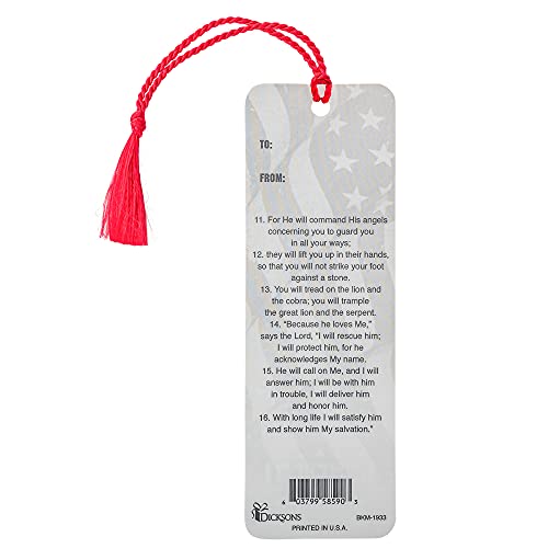 Dicksons Psalm 91 Full Verse American Flag Cardstock Tassel Bookmarks, Pack of 12 - Image 5