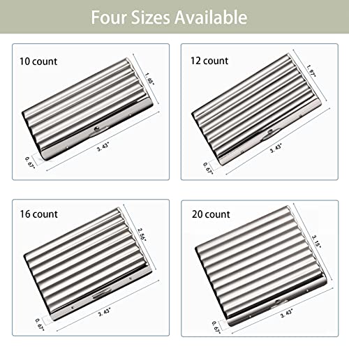 Exttlliy Creative Thin Portable Stainless Steel Pocket Carrying Cigarette Box Case for Holds 10 Regular Size Cigarettes (Not Included Cigarette) - Image 2