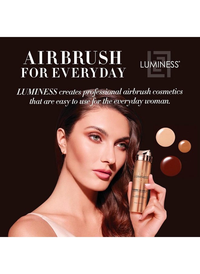 LUMINESS - LUMINESS Airbrush Spray Silk Foundation Starter Kit - Fair - Foundation, Primer & Dual-Sided Angled Buffing Brush - Medium, Buildable Coverage, Anti-Aging Formula Hydrates & Moisturizes - Image 1