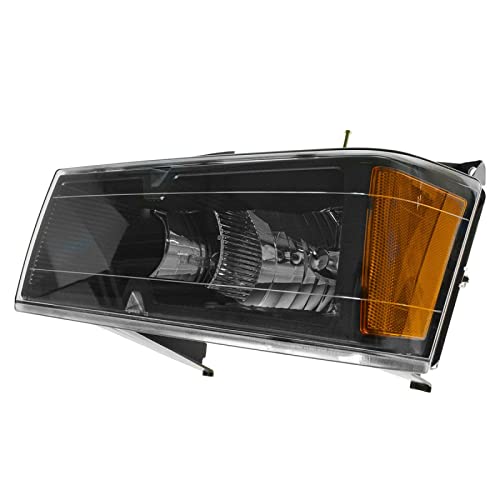 TRQ Driver Side Headlight Assembly Black Bezel Compatible with 2004-2012 Chevrolet Colorado GMC Canyon 2006 Isuzu i-280 2007-2008 i-290 i-350 i-370 GM2502234 - Image 2