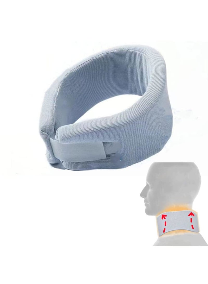 SOLARAE Neck Brace for Neck Pain and Support, Memory Foam Neck Brace Cervical Collar, Soft Foam Cervical Collar for Sleeping, Adjustable Neck Support Brace for Working with Head Down, L, Grey - Image 1
