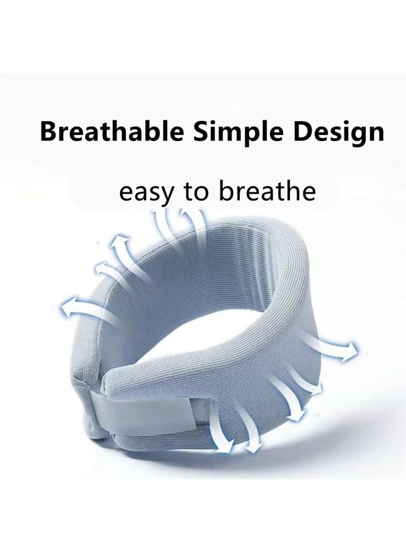 SOLARAE Neck Brace for Neck Pain and Support, Memory Foam Neck Brace Cervical Collar, Soft Foam Cervical Collar for Sleeping, Adjustable Neck Support Brace for Working with Head Down, L, Grey - Image 3