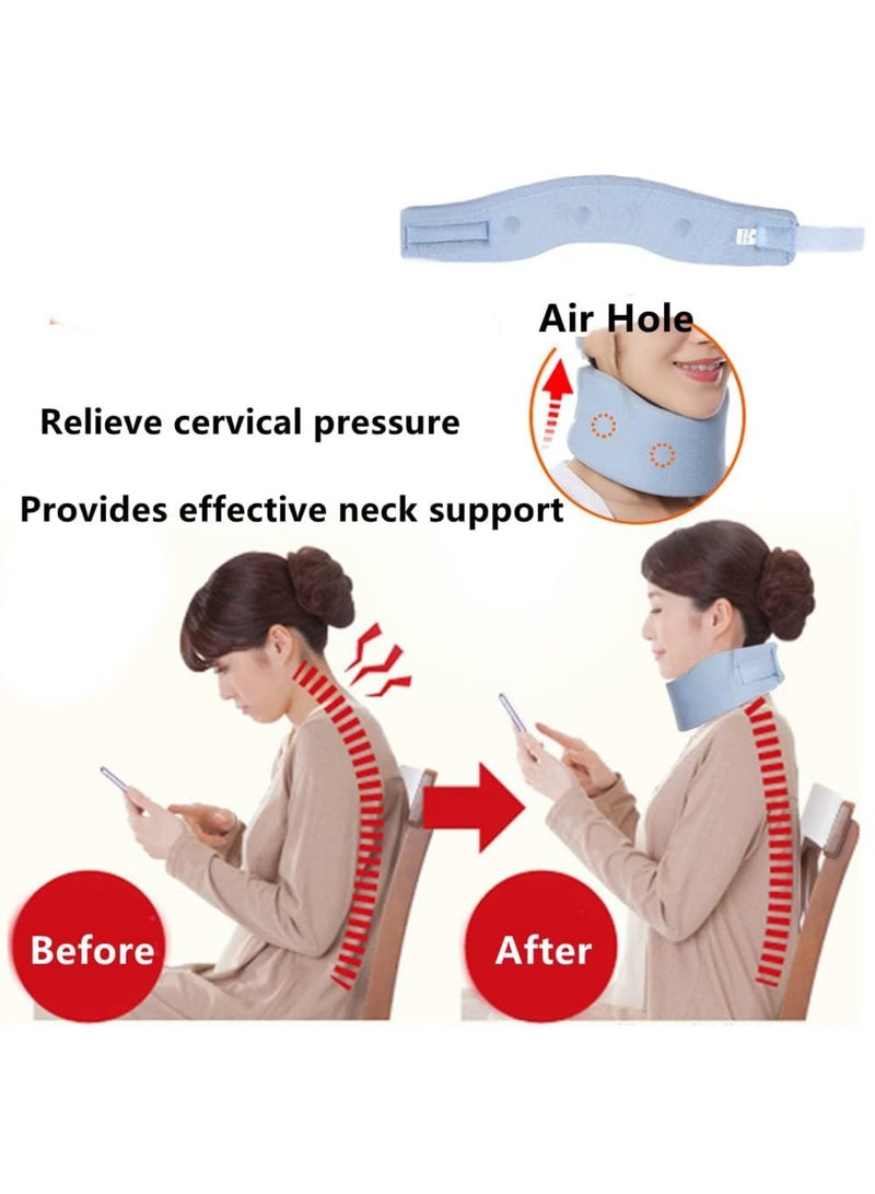 SOLARAE Neck Brace for Neck Pain and Support, Memory Foam Neck Brace Cervical Collar, Soft Foam Cervical Collar for Sleeping, Adjustable Neck Support Brace for Working with Head Down, L, Grey - Image 2