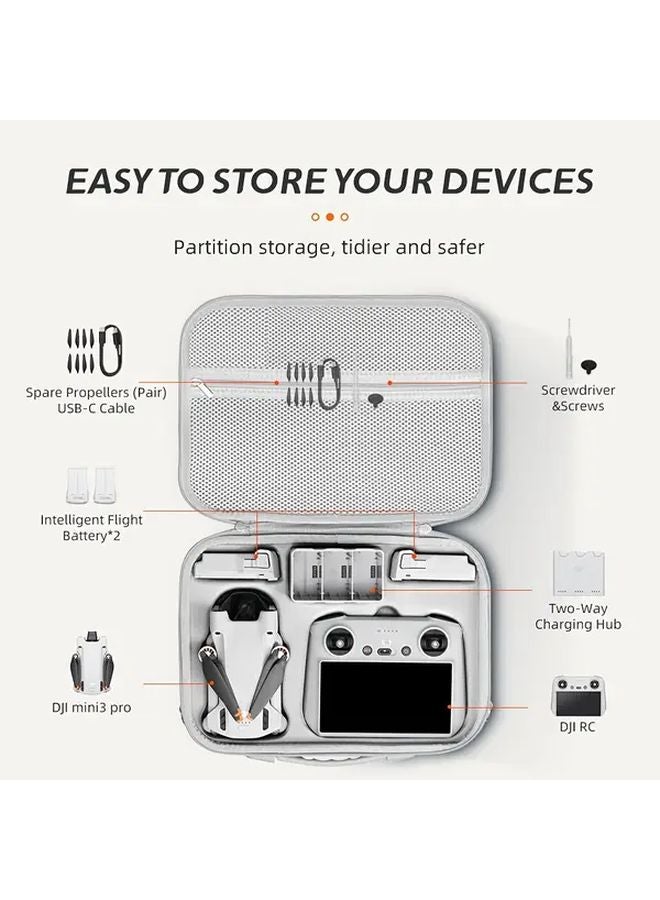 Portable Hard Shell Backpack Storage Case For DJI Mini 3 Mini 3 Pro RC Drone Bag - Image 4