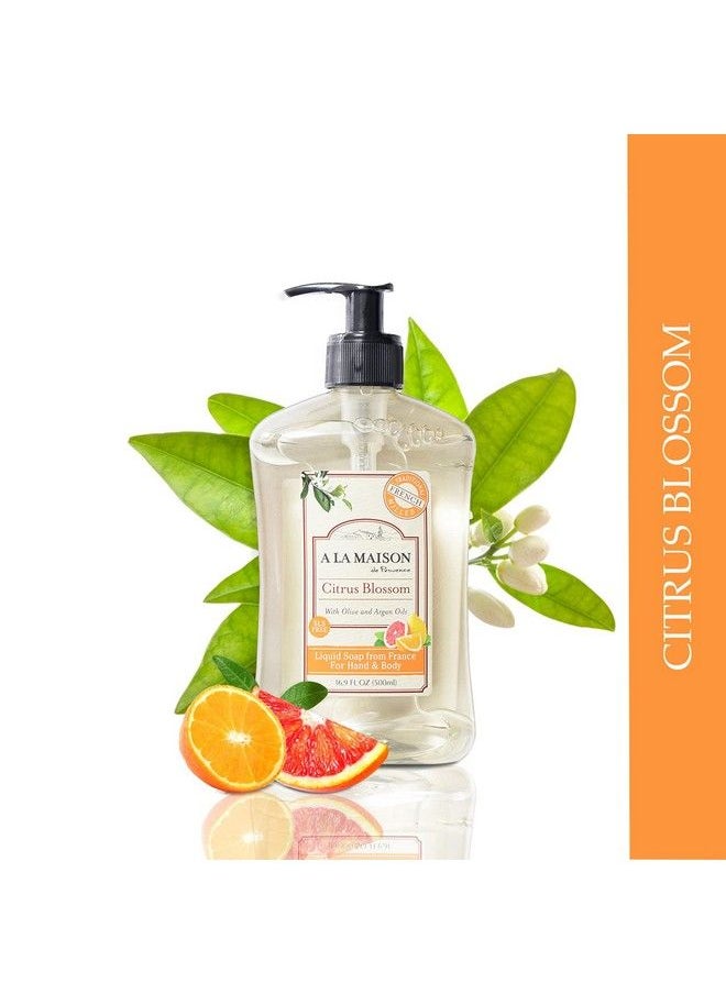 A La Maison Citrus Blossom Liquid Hand Soap Triple French Milled Natural Moisturizing Soap (3 Pack 16.9 Oz Bottle)  - Image 4