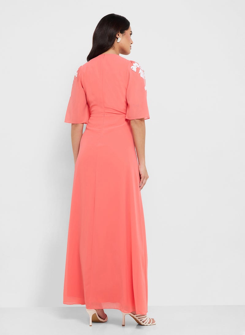 Hope & Ivy Floral Appliqué Maxi Dress  - Image 2