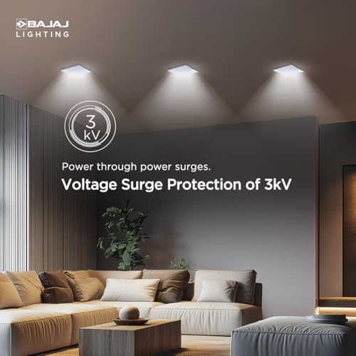Bajaj Plastic Ivora Plus LED Panel | 6W Square Panel For Ceiling | Soothing Light | Cool Day Light (Pack Of 2) - Image 5
