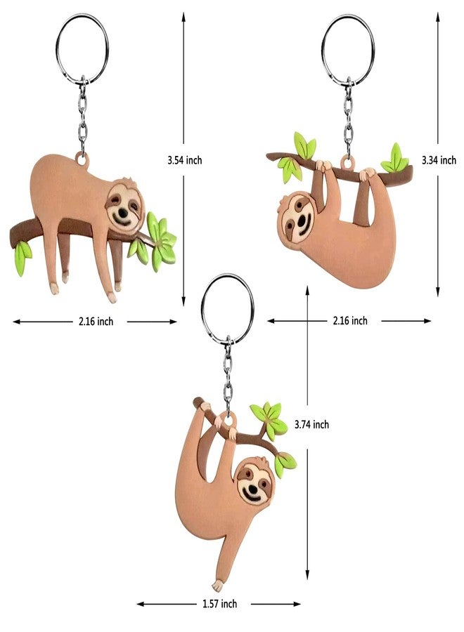 iMagitek 24 Pcs Sloth Keychains for Sloth Themed Party Decorations, Birthday Party Bag Fillers, Birthday Party Return Gifts, Sloth Party Supplies, Sloth Lovers Gifts - Image 3