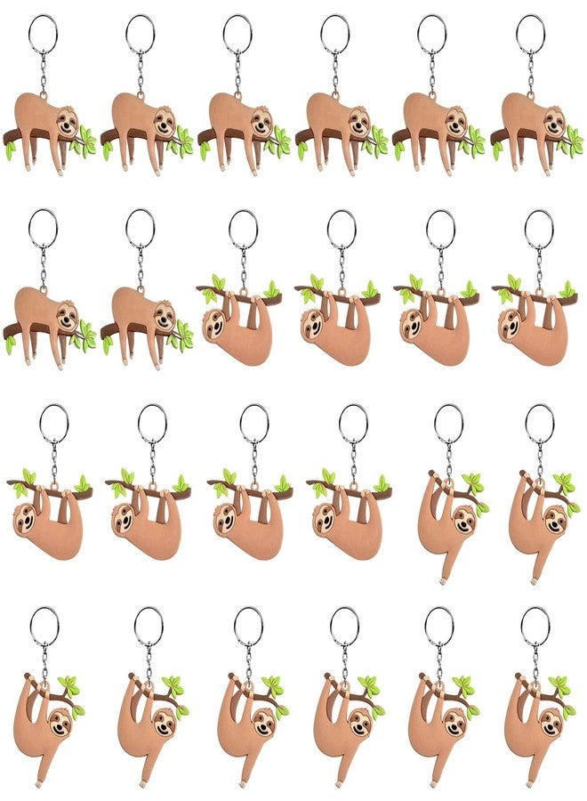 iMagitek 24 Pcs Sloth Keychains for Sloth Themed Party Decorations, Birthday Party Bag Fillers, Birthday Party Return Gifts, Sloth Party Supplies, Sloth Lovers Gifts - Image 2