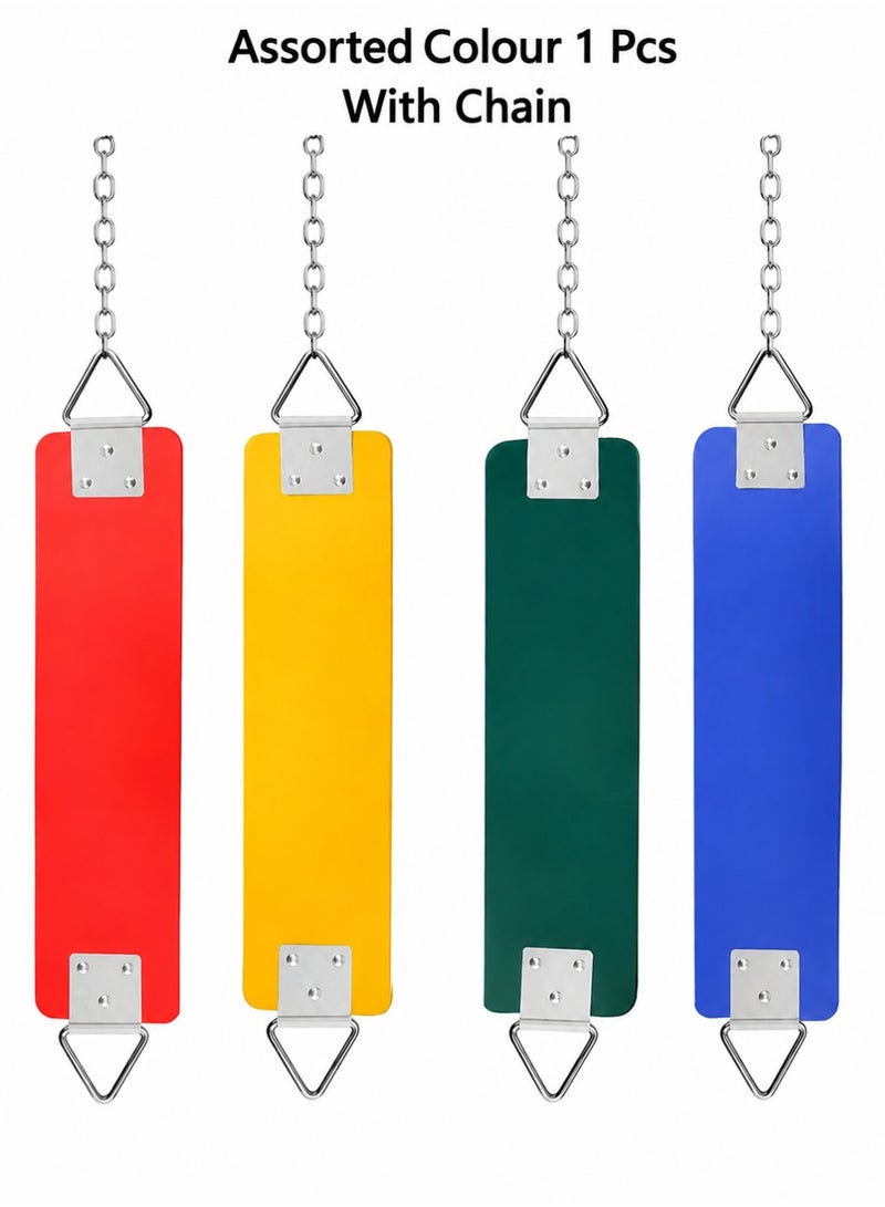 Heavy Duty Outdoor Swing Seat with Chain – 1 Pc (Assorted Colors) - Image 1