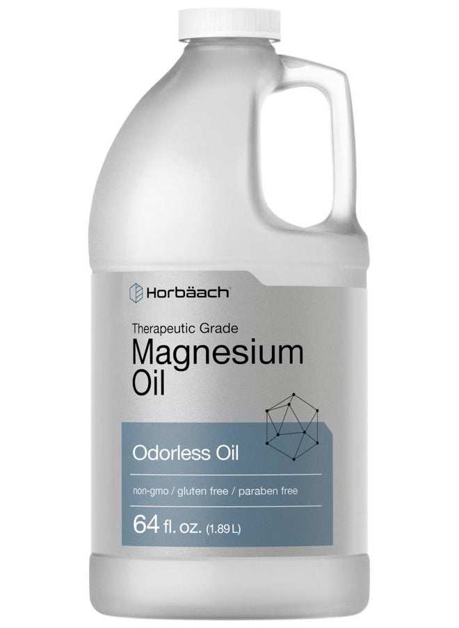 Horbäach - Magnesium Oil | 64 fl. oz | Therapeutic Grade | Vegetarian, Non-GMO, Gluten Free, and Paraben Free Odorless Formula - Image 1