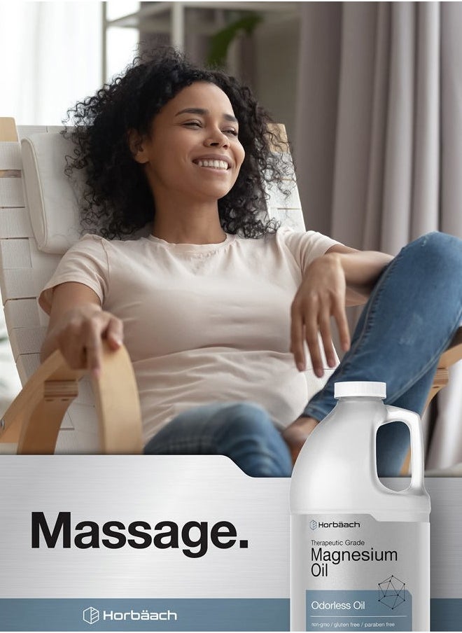 Horbäach - Magnesium Oil | 64 fl. oz | Therapeutic Grade | Vegetarian, Non-GMO, Gluten Free, and Paraben Free Odorless Formula - Image 1