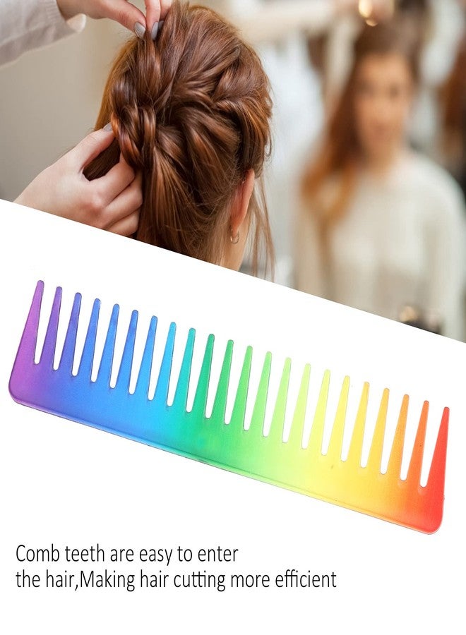 Yinhing Rainbow Hair Comb, Color Hair Dressing Comb, Professional Barber Haircut Comb Fashionable Portable Hairdressing Comb Styling Tool (01) - Image 4