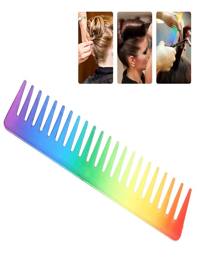 Yinhing Rainbow Hair Comb, Color Hair Dressing Comb, Professional Barber Haircut Comb Fashionable Portable Hairdressing Comb Styling Tool (01) - Image 3