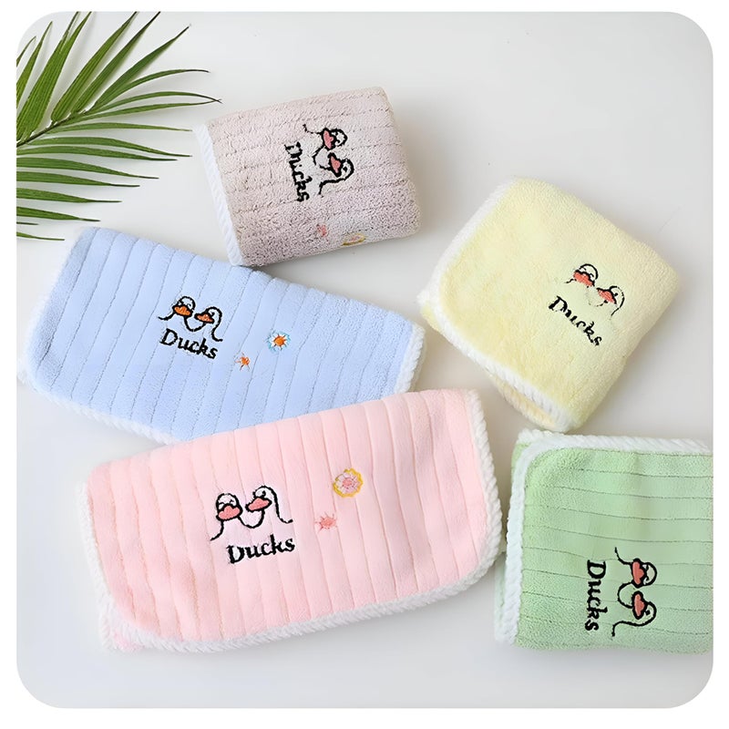 Tensile-5 Towel for Kids with Nursery Loop; Soft cotton absorbent and fast dry, gentle on the skin; suitable for hands and mouth; washable in the washing machine - Image 1
