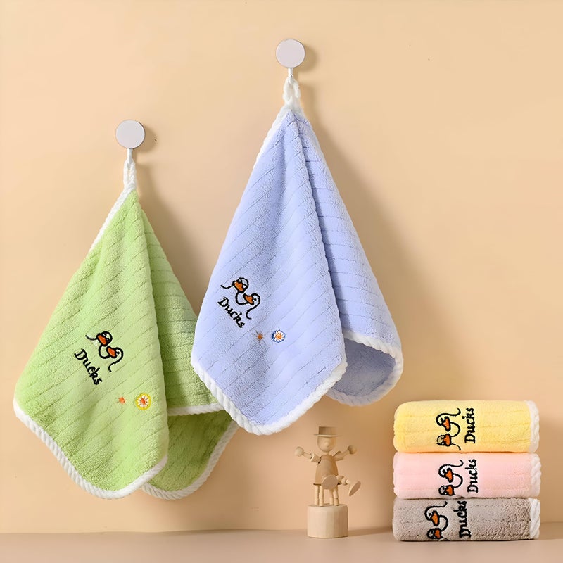Tensile-5 Towel for Kids with Nursery Loop; Soft cotton absorbent and fast dry, gentle on the skin; suitable for hands and mouth; washable in the washing machine - Image 5