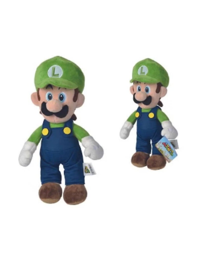 Super Mario Luigi Plush Figure Cuddly Soft Nintendo Character From World Famous Computer Game Suitable From First Months - 30 Cm - Image 1