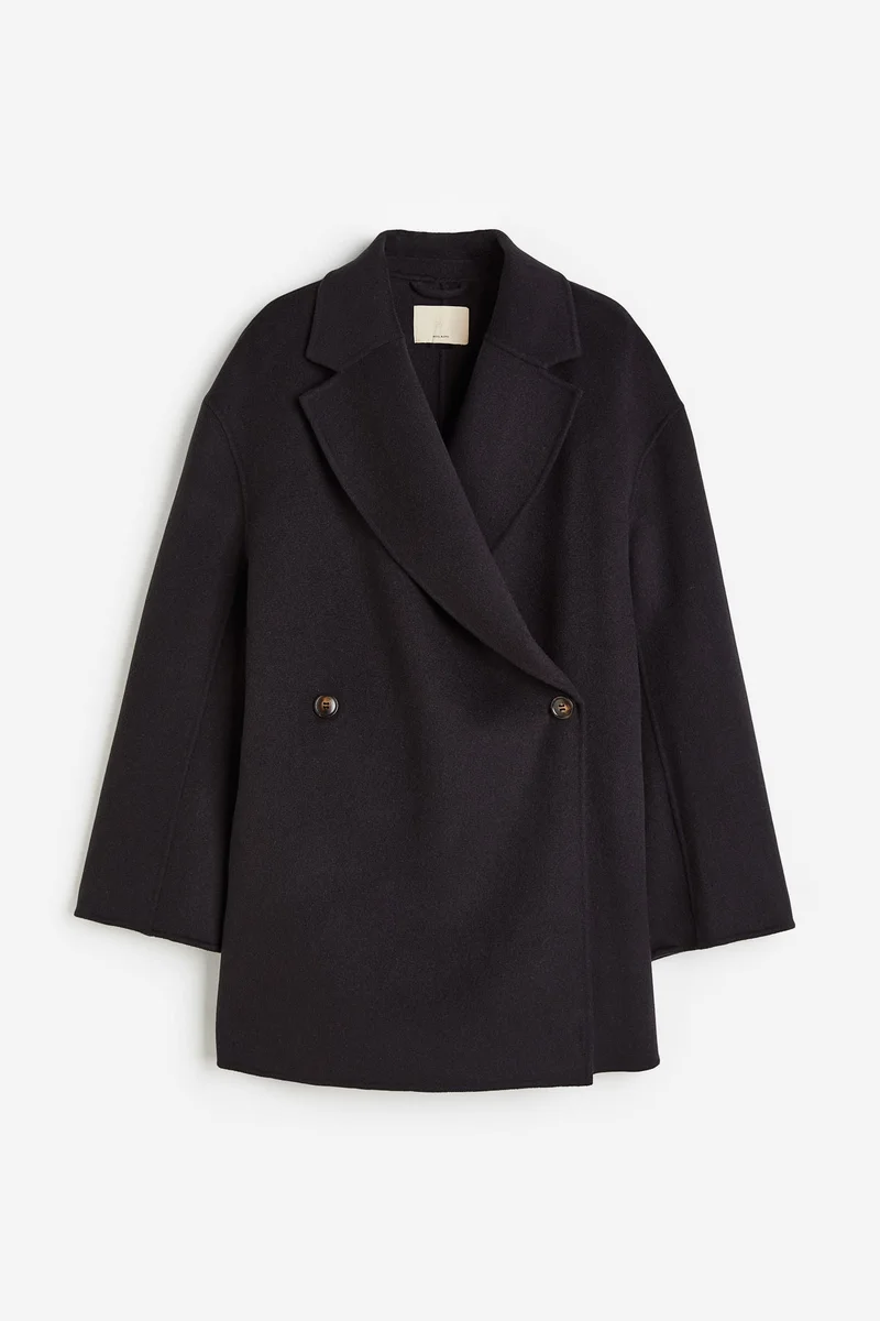 H&M Double-breasted wool-blend coat