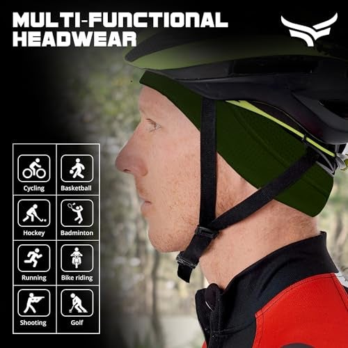 XTRIM Unisex Helmet Skull Cap for Bikers & Cyclists, Cotton Head Cap, Hair Inner Helmet Cap for Men, Sweat Cooling Beanie Cap for Men for Women, Skull Mask for Bike (Pack of 2, Orange & Black) - Image 5