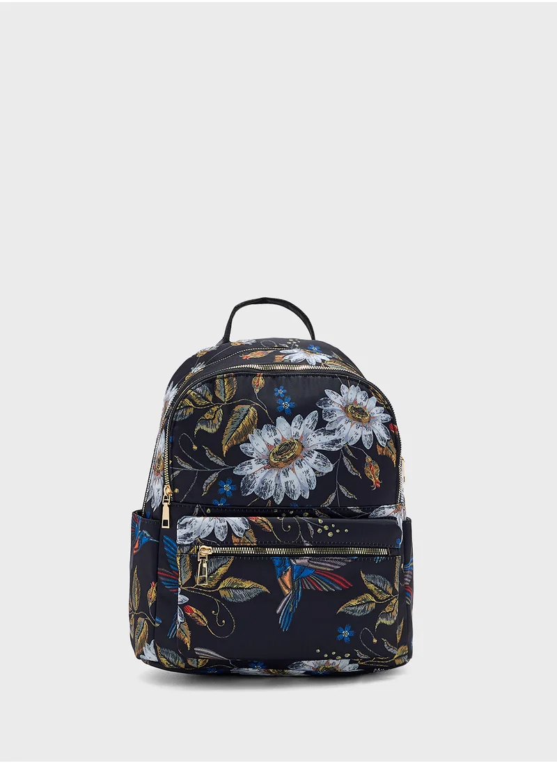 جينجر Floral Backpack