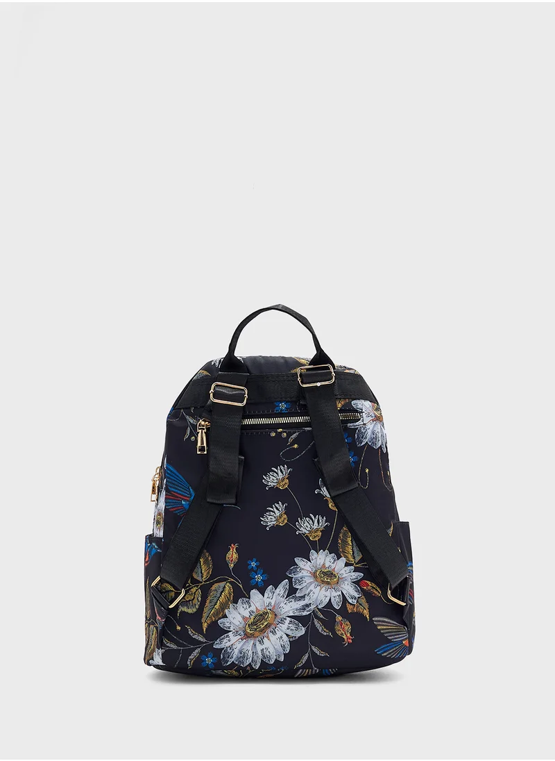 جينجر Floral Backpack