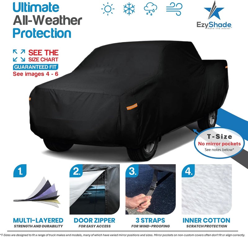 EzyShade 10-Layer SUV Car Cover Waterproof All Weather - Outdoor Full Exterior Cover for Automobiles, Heavy Duty Tarp for Jeep, Rav4, CRV - Size S2 (See Chart for Accurate Fit) | Multi-Layer Outdoor Full Exterior Covers for Automobiles. Heavy Duty Tarp Jeep Rav4 Equinox Trax CRV - See Vehicle Size Chart - Image 1