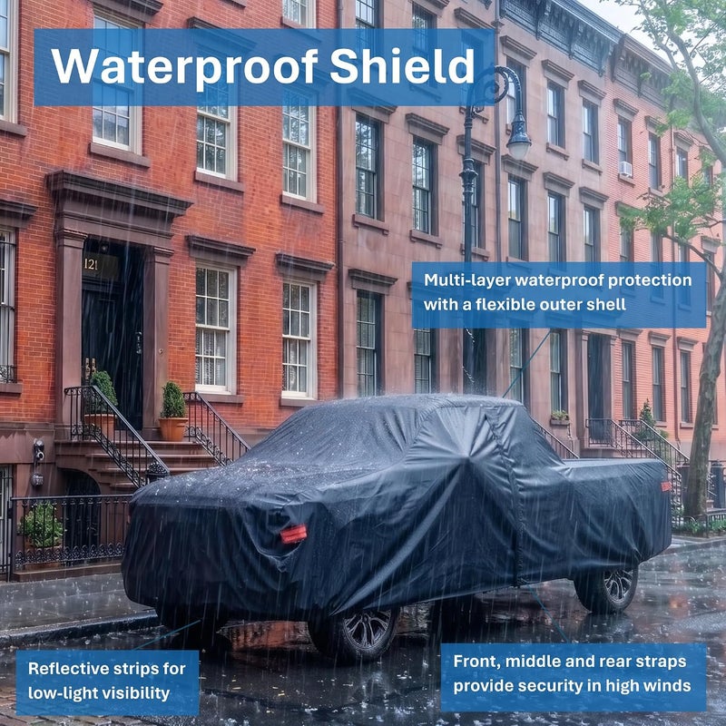 EzyShade 10-Layer SUV Car Cover Waterproof All Weather - Outdoor Full Exterior Cover for Automobiles, Heavy Duty Tarp for Jeep, Rav4, CRV - Size S2 (See Chart for Accurate Fit) | Multi-Layer Outdoor Full Exterior Covers for Automobiles. Heavy Duty Tarp Jeep Rav4 Equinox Trax CRV - See Vehicle Size Chart - Image 5