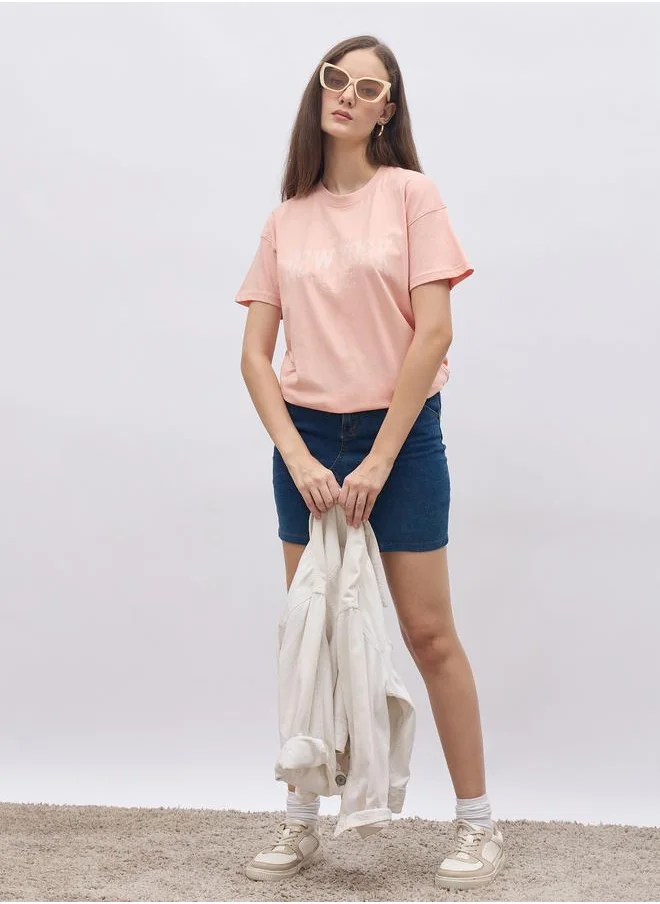 Styli Styli Pack of 2 - Solid Short Sleeves Oversized T-Shirt