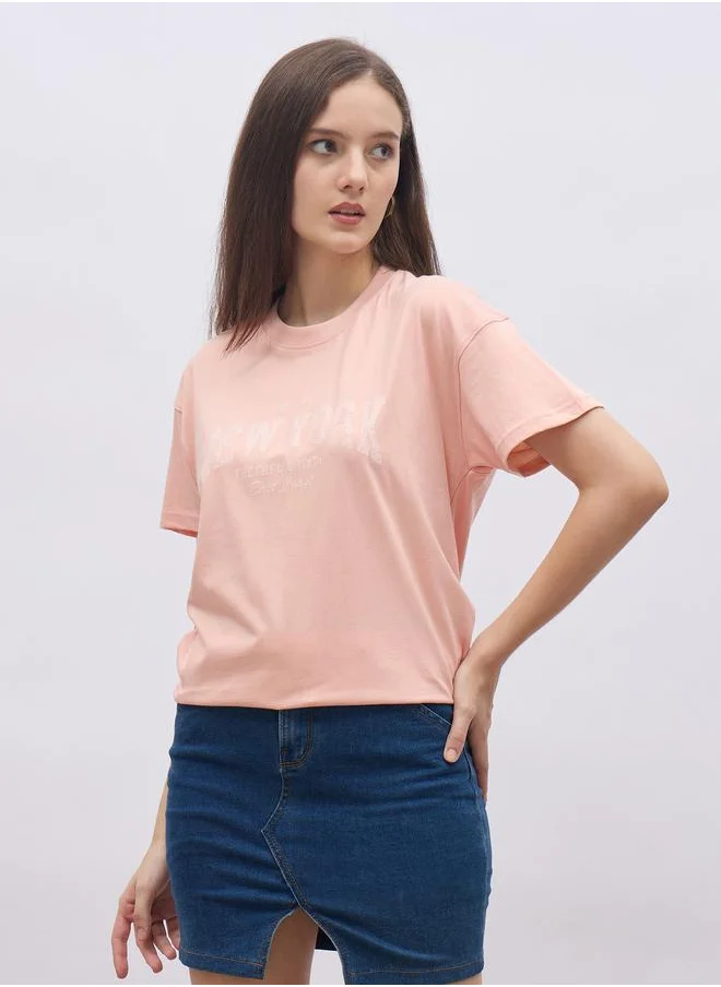 Styli Styli Pack of 2 - Solid Short Sleeves Oversized T-Shirt