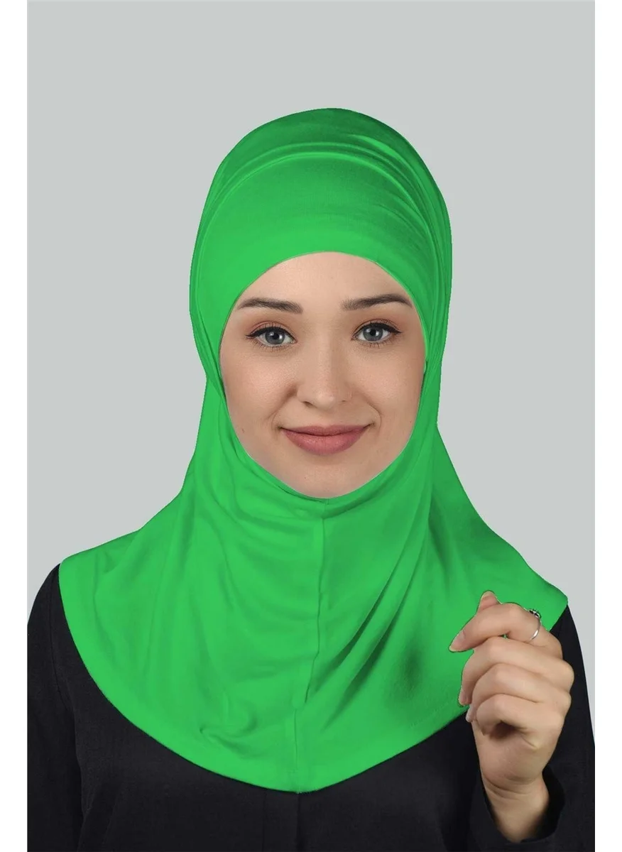 التوبة Set of 2 Practical Scarf, Ready-made Turban and Hijab Hijab Bonnet - Light Green