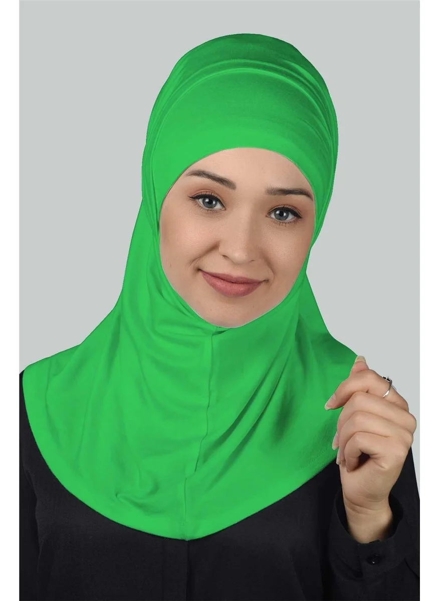 التوبة Set of 2 Practical Scarf, Ready-made Turban and Hijab Hijab Bonnet - Light Green
