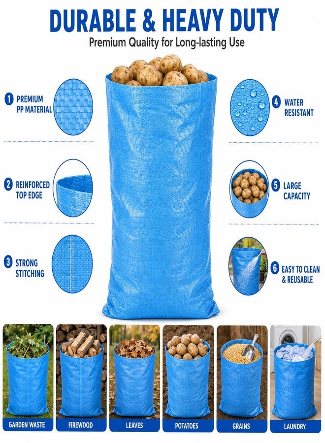 ECcandiedhaws 12Pcs Colorful Potato Sack Race Bags, 24" x 39" Reusable Vegetable Produce Bag for Potato Tomato Onion Bean Garlic Storage - Image 4